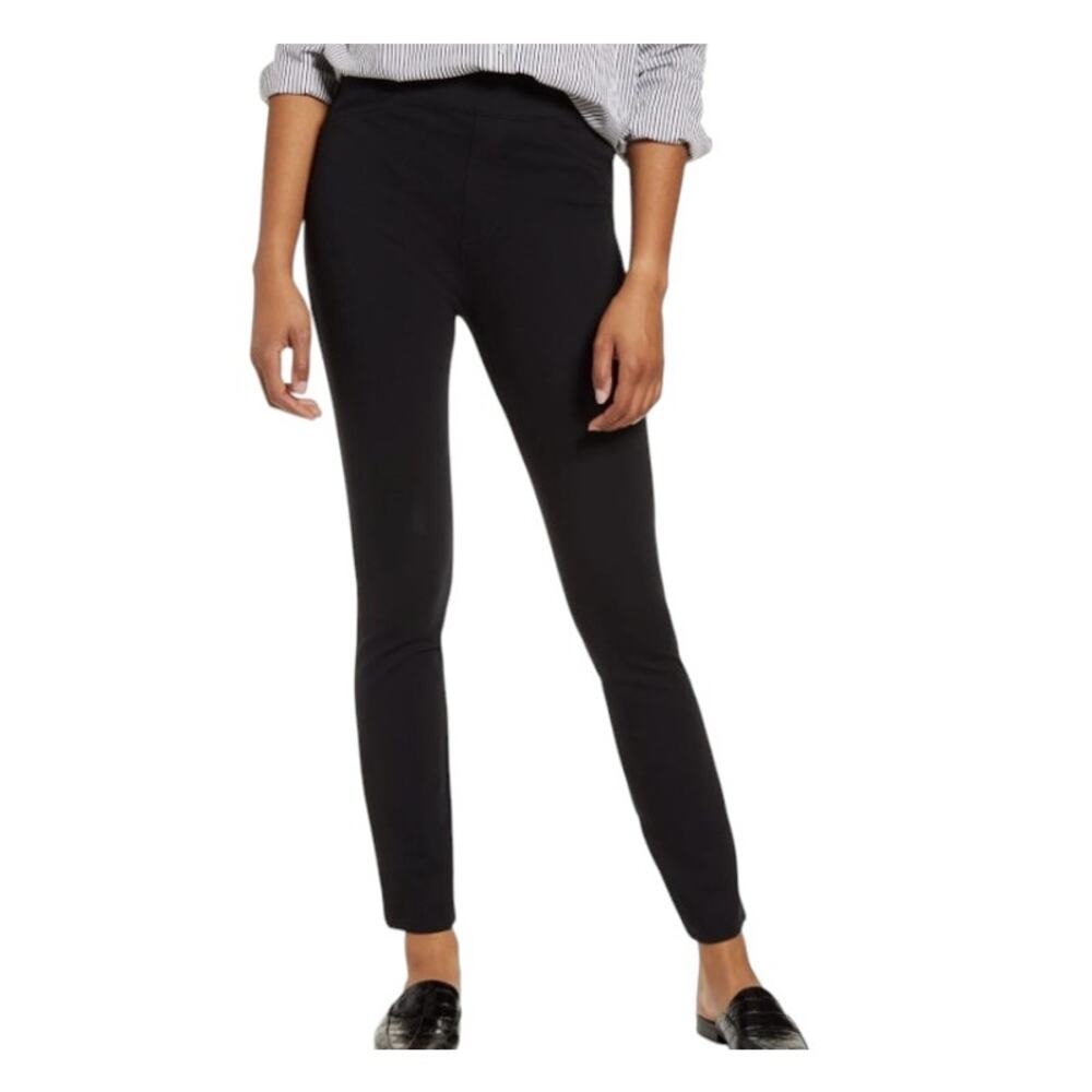 SPANX Women's Size L Black Back Seam Pant Skinny Ankle High-Rise Ponte Slimming